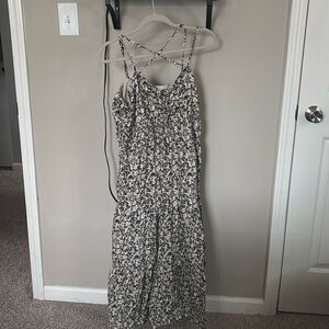 Cross back floral dress